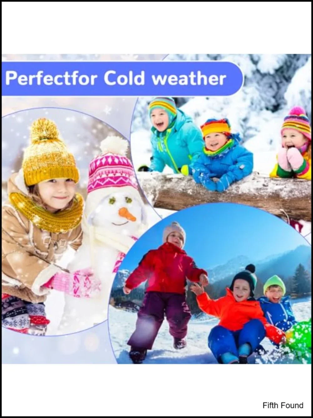 Abeillo Kids Winter Knit Scarf Soft Knitted Neck Warmer Wrap for Boys Girls